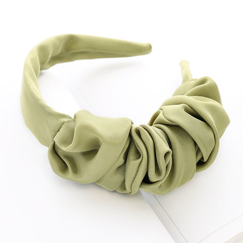 Bandas para la cabeza para mujer, accesorios para el pelo plisado con bordes anchos