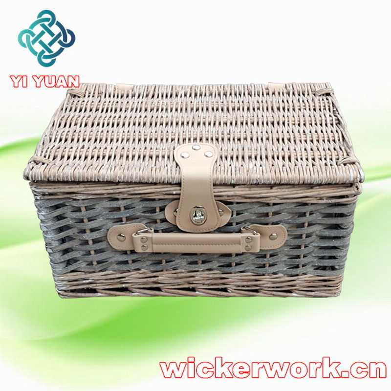 Wicker Hamper Picnic Storage Natural Outdoor Wicker Hamper Basket