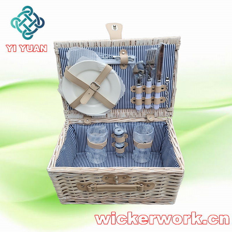 Wicker Hamper Picnic Storage Natural Outdoor Wicker Hamper Basket
