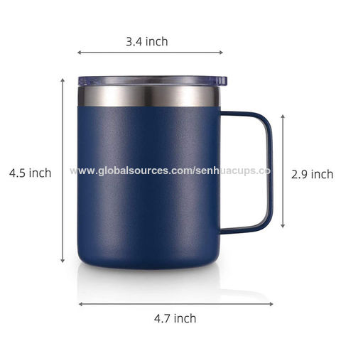 Stainless Steel Insulated Travel Coffee Mug With Lid,, Reusable