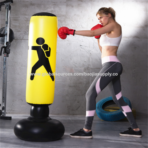 Columna de boxeo inflable para fitness, PVC grueso, columna de lucha tipo tumbler, juguete de ventilación para adultos, 1.6 metros de altura