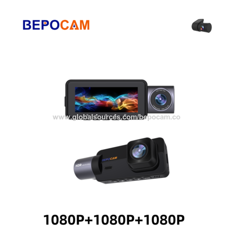 Caméra De Tableau De Bord À Double Objectif 3 Pouces 1080P Pour Voitures,  Avant Et Intérieur, Caméra De Voiture Full HD 1080P Avec Enregistrement En  Boucle, Vision Nocturne, Caméra DVR De Voiture