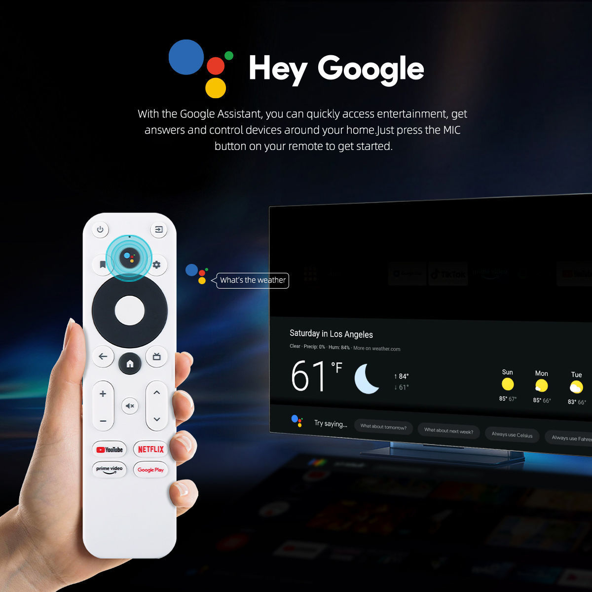 Control fire tv hot sale with google assistant