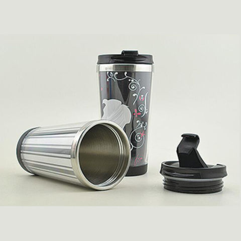 Buy Wholesale China Double Wall Promotional Stainless Steel Coffee Travel  Mug With Handle;16oz & Travel Mug at USD 1.65