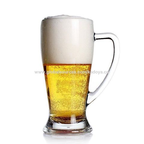 High Quality Creative Transparent Football Beer Glass Handle Cup
