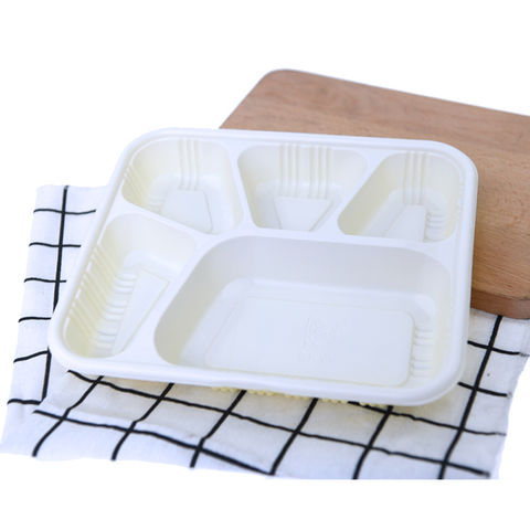 Buy Wholesale China Biodegradable Corn Starch Food Container With Dividers  And Lid, Customized Designs Available & Biodegradable Containers at USD  0.05