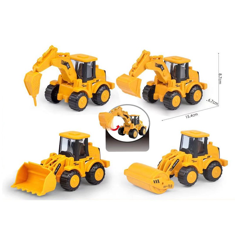 Jouets de véhicules d'ingénierie pour enfants, tracteur de construction,  bulldozer, modèles de camion de pompiers, voiture jouet pour garçons,  cadeaux pour enfants