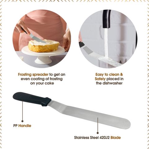 Stainless Steel Pastry Spatula Cake Cream Icing Frosting Spreader