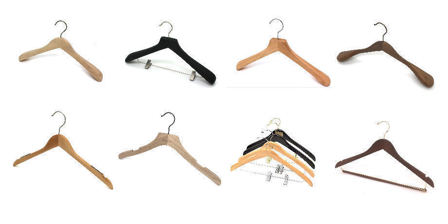 Buy Wholesale China Wooden Clothes Hanger With Bar White Solid Half ...