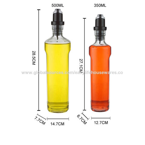Botella de Cristal de 250ML, Botella de Aceite de Oliva y Vinagre