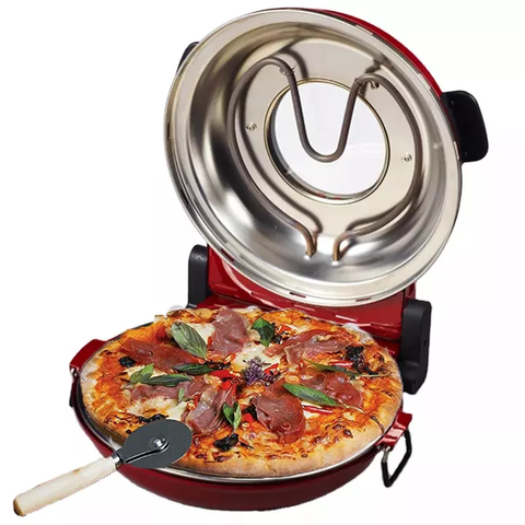 Máquina de pizza eléctrica para encimera para el hogar, cocina de calzone  antiadherente, control de temperatura ajustable, 1500 W