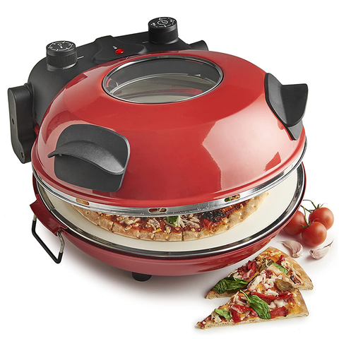 Máquina de pizza eléctrica para encimera para el hogar, cocina de calzone  antiadherente, control de temperatura ajustable, 1500 W