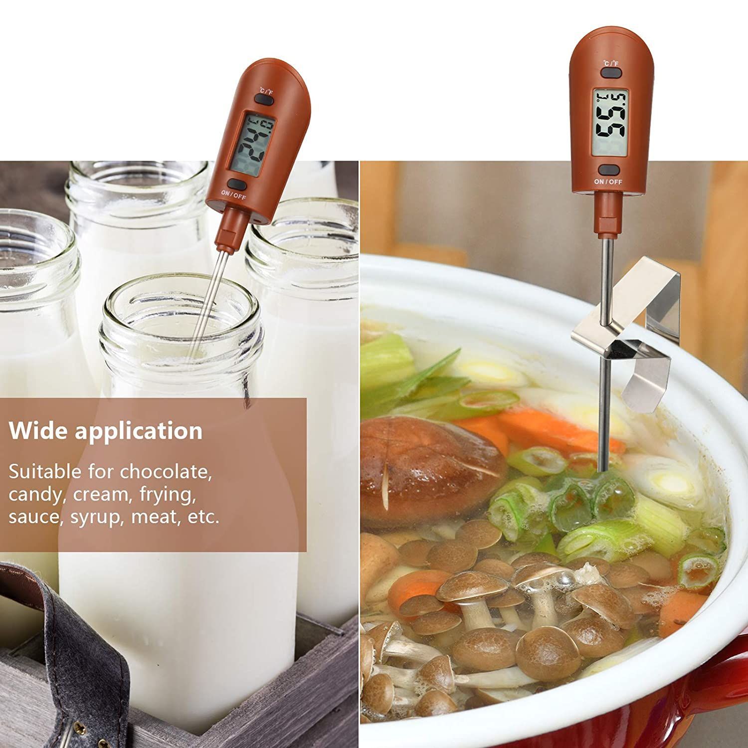 Cooking and Candy Spatula Thermometer Instant Read Digital Thermometer for  Chocolate, Creams, Sauces, Jams and Syrups