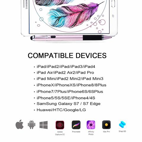 CiSiRUN Lápiz Táctil Lápiz Capacitivo para iPad Recargable, Punta Ultrafina  de 1,5 mm y Puerto de Carga magnética, Compatible con iPad, iPhone y  tabletas : : Electrónica