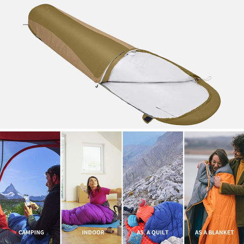  Saco de dormir para clima cálido, saco de dormir ultraligero  para acampar para verano, transpirable, saco de dormir para adultos y  jóvenes : Deportes y Actividades al Aire Libre