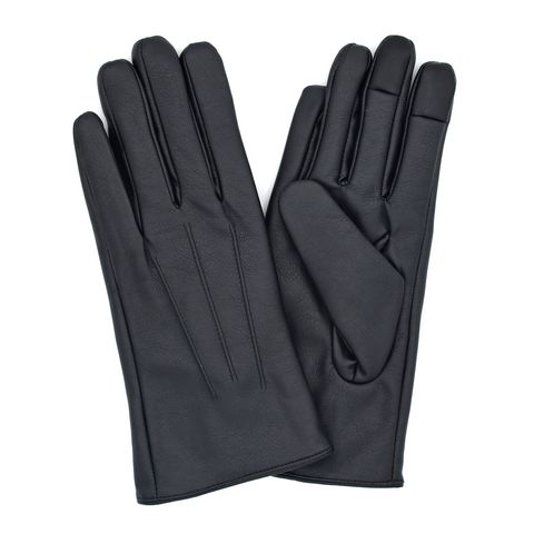 Gants en cuir pour hommes. Noir Conduite / travail Écran tactile