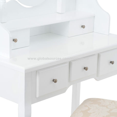 Amazon.com: LVSOMT Vanity Desk with Mirror and Lights, Makeup Vanity with  Charging Station, Dressing Table with 3 Lighting Options, Vanity Set with  Drawers, Women's Corner Vanity Table, White : Home & Kitchen
