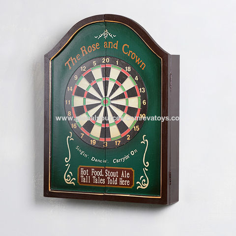 Holz Dart Set mit Dartpfeilen und Dartscheibe in Holzkassetten W01A295 - Großhandel
