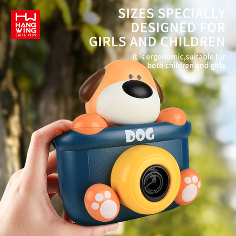 Máquina de burbujas de juguete para niños con cámara de burbujas eléctrica  Little Bear de 3 piezas (blanco)