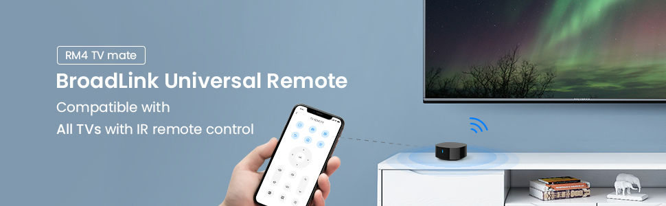 BroadLink Wi-Fi Smart Remote Hub with Sensor Cable, IR RF All in One  Automation Learning Universal Remote Control, With a Mini Smart Plug,  Compatible