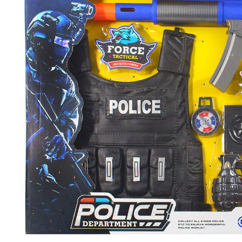 Accesorios de policía, juego de rol para niños con insignia de