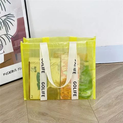 Sacos de Compras Reutilizáveis de PP Tecido Laminado com Logotipo Personalizado Impresso para Reciclagem no Atacado