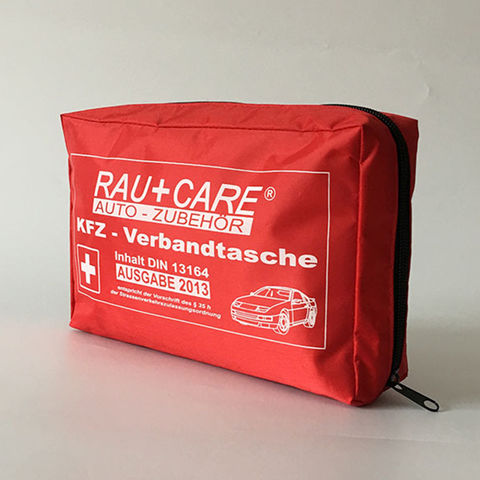 Verbandtasche DIN 13164 - Auto und Kfz Notfalltasche mit Reißverschluss