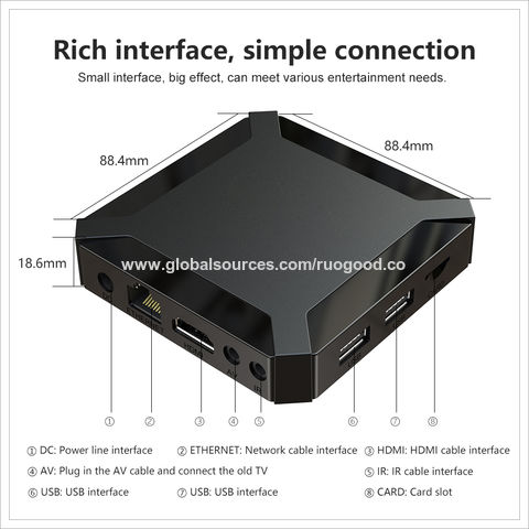 Ue Plug - 64g avec clavier - Boîtier Smart Tv Android 10,Vidéo 6k, H.265,  3d, 2.4g, 5ghz, Wifi, Bluetooth - Décodeurs Tv