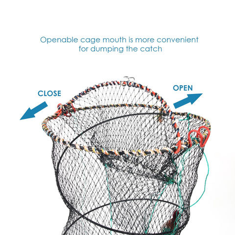 Faltbares Fischköder Falle Netz Krabben Garnelen Automatisches Fangnetz 6