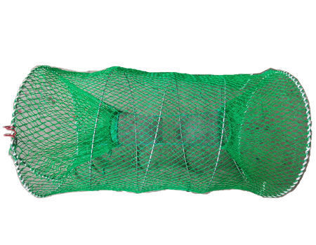 Wholesale High Quality Green Woven Knotless Net Foldable Fish Cage