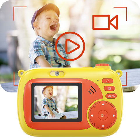 Mini impresora para niños, cámara de impresión instantánea para niños,  fotografía y vídeo, cámara Digital, juguetes, impresora térmica HD HHZ