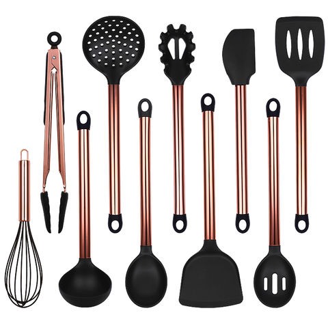 19pcs/set, Kitchen Silicone Shovel Spoon, Knife Set Kitchenware Gadget Set  Wooden Handle Cutting Board Storage Bucket, Kitchen Stuff Kitchen Accessor