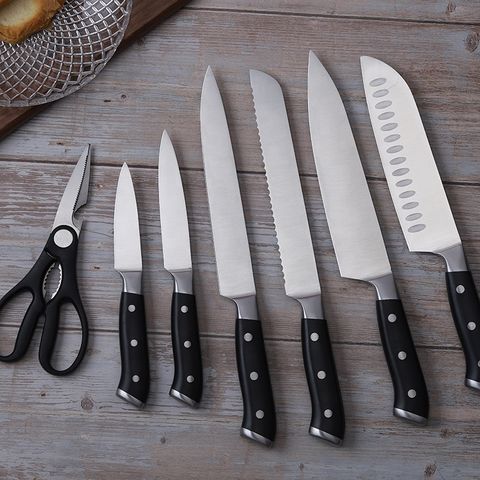 Buy Wholesale China Hot Selling Black Handle Japanese Santoku Boning Paring  Chef Premium Professional Kitchen Knife Set & Kitchen Knife Set at USD  41.48