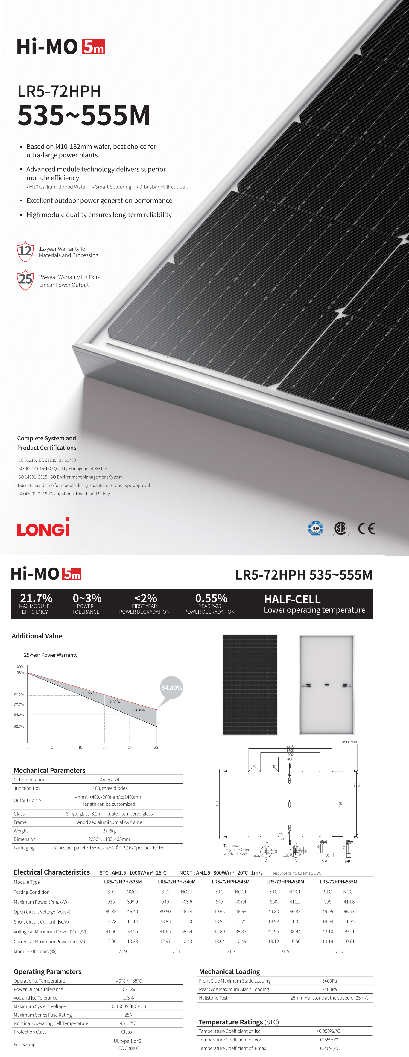 Buy Wholesale China Longi Solar 540w 545w 550w 555w Half Cell Mono ...