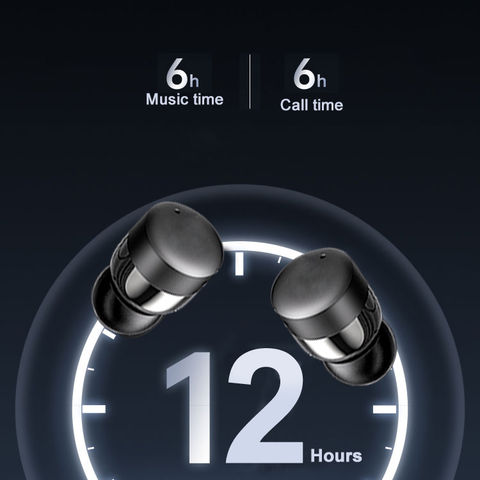 Écouteurs intra-auriculaires sans fil avec résistance à l'eau IPX5, haute qualité sonore, 6 heures d'autonomie et étui de chargement élégant pour sport/réunion/voyage
