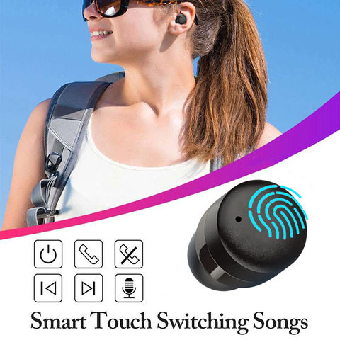 Écouteurs intra-auriculaires sans fil avec résistance à l'eau IPX5, haute qualité sonore, 6 heures d'autonomie et étui de chargement élégant pour sport/réunion/voyage