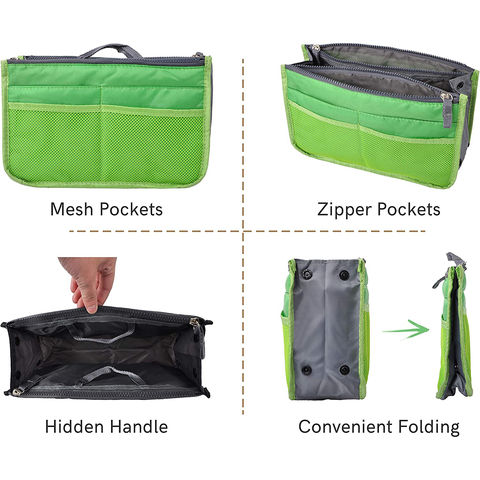 Handbag Insert, Purse Organiser With Handles 