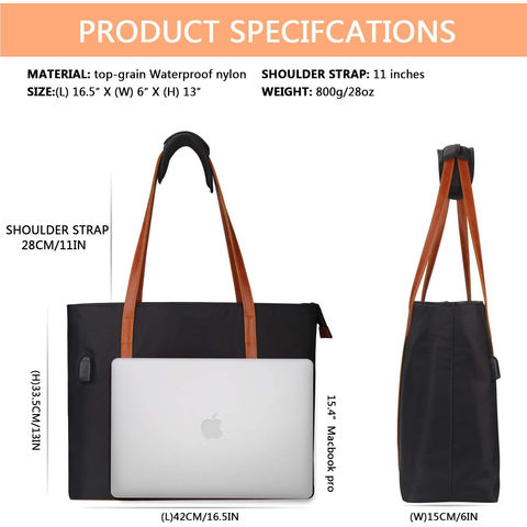 Laptop Bag for Women Waterproof Lightweight 15.6 inch Leather Laptop Tote  Bag Large Women Briefcase Professional Business Office Computer Work Bags  Shoulder Handbag Navy 