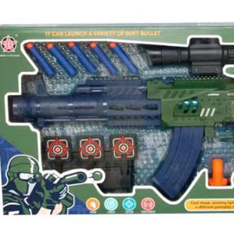 Metralhadora elétrica grande para crianças, Big Toy Gun Manual de