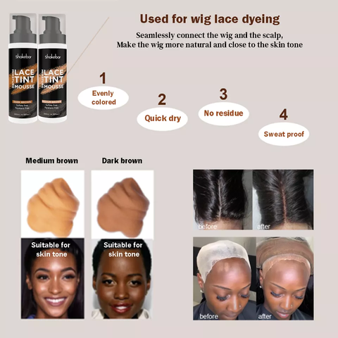 High Quality Lace Tint Spray 3 Colors for Different Skin Types