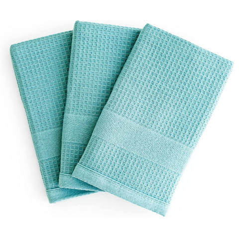 12Pack Premium Kitchen Towels Set - Towels Waffle Yarn Dyed Kitchen Hand Towels, Ultra Absorbent - Dish Towels for Drying Dishes - Cotton Tea Towels 