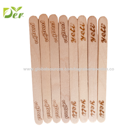 Sturdy Clean Healthy Natural Birchwood Bamboo Popsicle Sticks with Logo -  China Cheap Wooden Stick and Bamboo Popsicle Stick price