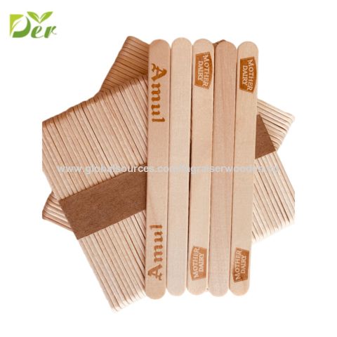 Sturdy Clean Healthy Natural Birchwood Bamboo Popsicle Sticks with Logo -  China Cheap Wooden Stick and Bamboo Popsicle Stick price