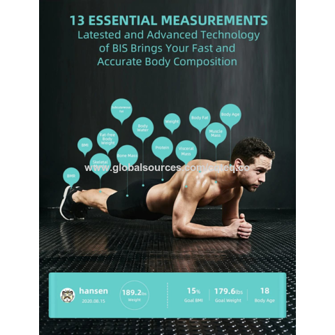 Body Fat Scale BMI HR 15 Body Composition Analyzer Sync App Digital Body  Weight