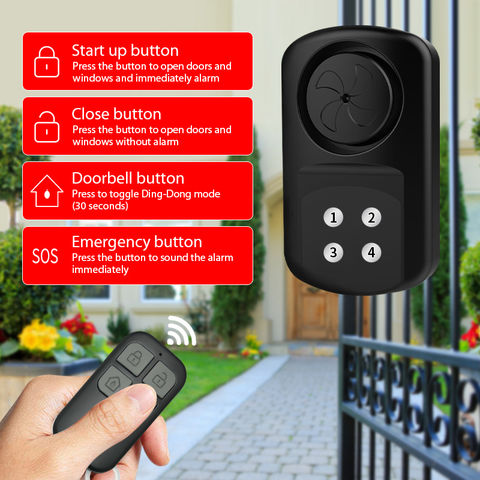 Alarma magnética de puerta / ventana y timbre de puerta con control remoto
