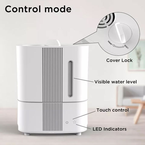 Humidificateur d'air 4 L, Design Vertical, Affichage LED, Système  Intelligent, Blanc