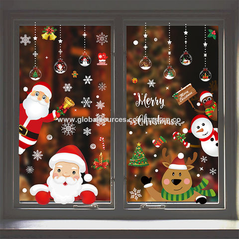 Christmas Snowflake Window Decal Stickers - Xmas Holiday White Winter  Christmas Window Decorations Ornaments Party Supplie 