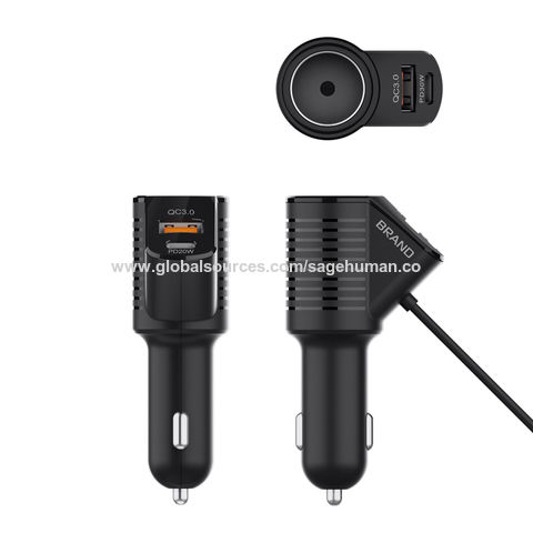 Nuevo Adaptador de Encendedor de Cigarrillos 2022 de 120W 10A, Cargador Rápido Trasero para Coche Tipo C QC3.0