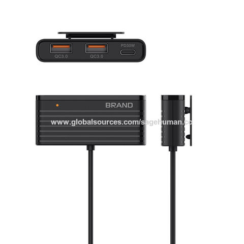 Nuevo Adaptador de Encendedor de Cigarrillos 2022 de 120W 10A, Cargador Rápido Trasero para Coche Tipo C QC3.0