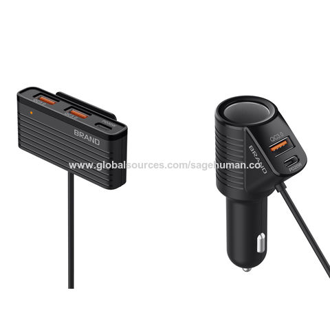 Nuevo Adaptador de Encendedor de Cigarrillos 2022 de 120W 10A, Cargador Rápido Trasero para Coche Tipo C QC3.0